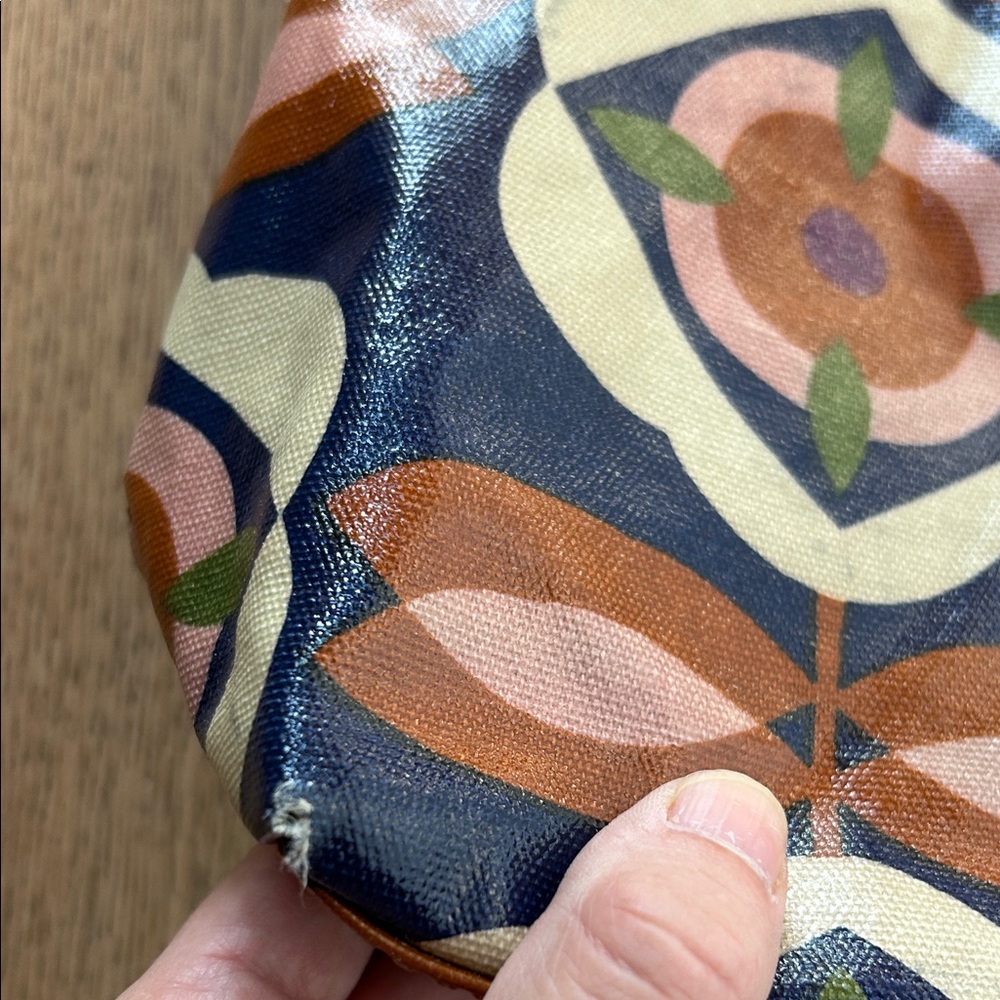 Fossil Women's Blue and Brown Patterned Tote - Picture 7 of 7